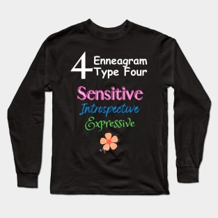 4 Enneagram Type Four Sensitive Introspective Expressive Long Sleeve T-Shirt